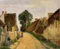 village street auvers sur oise 1873 Camille Pissarro